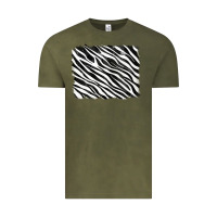 Vintage Olive zebra background Vintage Tee - RanaPortraitStore