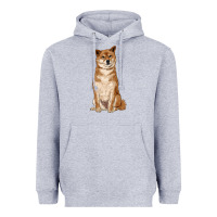 Heather Grey shiba inu Heavyweight Hoodie - RanaPortraitStore