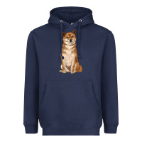 Navy shiba inu Heavyweight Hoodie - RanaPortraitStore
