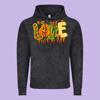 Love Fall Y'all Vintage Hoodie Designed By Cowhidedigitalart