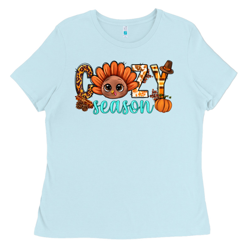 Turkey Cozy Season Thanksgiving Bbs Ladies Tee by BundleAndBundleShop | Teevron