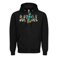 Black mom cross Zipper Hoodie - JahusDesignShop