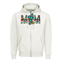 Oatmeal Heather mom cross Zipper Hoodie - JahusDesignShop