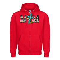 Red mom cross Zipper Hoodie - JahusDesignShop