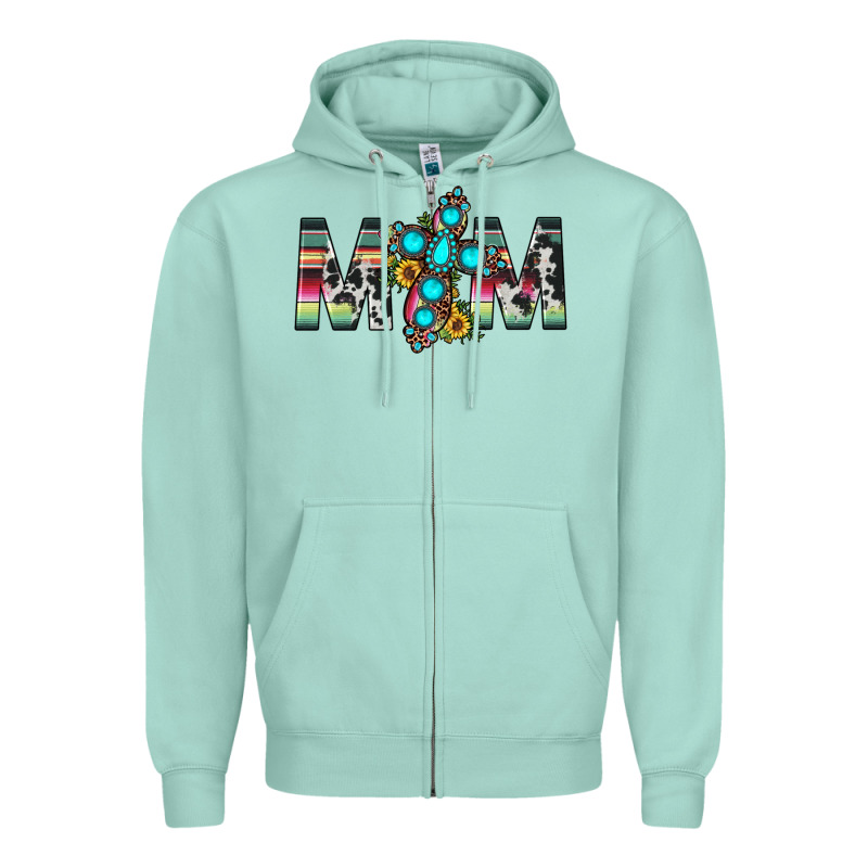 Mom Cross Zipper Hoodie by JahusDesignShop | Teevron