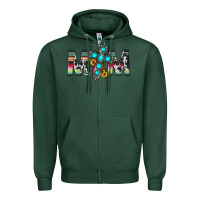Sports Green mom cross Zipper Hoodie - JahusDesignShop