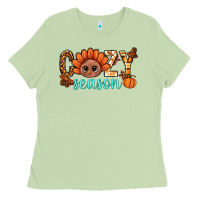 Matcha turkey cozy season thanksgiving bbs Ladies Tee - BundleAndBundleShop