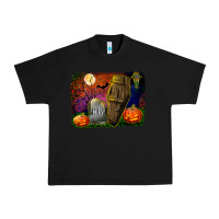Black headstone and coffin background Urban Heavy Tee - BundleAndBundleShop