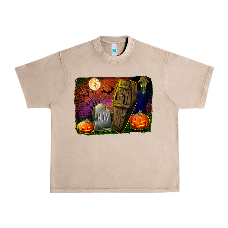Headstone And Coffin Background Urban Heavy Tee by BundleAndBundleShop | Teevron
