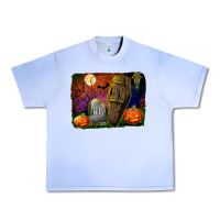 Grape Ice headstone and coffin background Urban Heavy Tee - BundleAndBundleShop