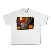 Lunar Rock headstone and coffin background Urban Heavy Tee - BundleAndBundleShop