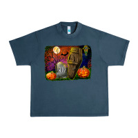 Midnight Navy headstone and coffin background Urban Heavy Tee - BundleAndBundleShop