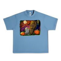 Pebble Blue headstone and coffin background Urban Heavy Tee - BundleAndBundleShop