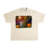 Sandshell headstone and coffin background Urban Heavy Tee - BundleAndBundleShop