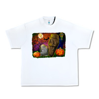 White headstone and coffin background Urban Heavy Tee - BundleAndBundleShop