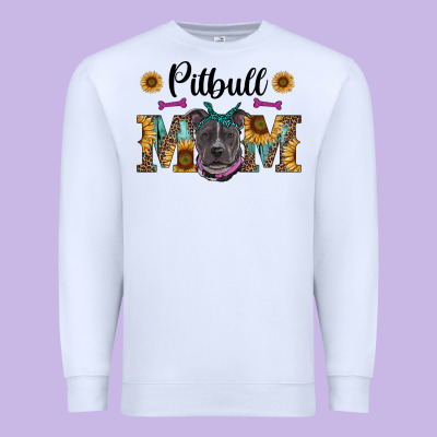 Western Pitbull Mom Premium Sweatshirt Designed By Ranaportraitstore