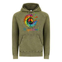 Vintage Olive daisy peace sign hippie soul retro hippie flower lovers t shirt Vintage Hoodie - baoMotion