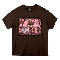 Chocolate Brown valentines day gnomes couple Heavy Core Tee - Jasminsmagicworld