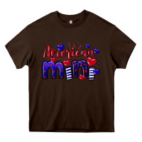 Chocolate Brown American Mini  4th of July Heavy Core Tee - CowGirlArtShop