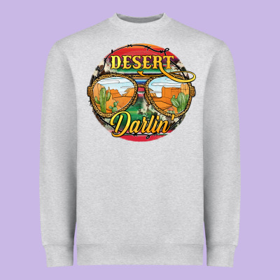 Desert Darlin' Sunglassess Heavyweight Sweatshirt Designed By Jahusdesignshop