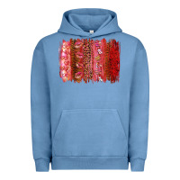 Pigment Pebble Blue Valentine's Day Brushstrokes Urban Hoodie - RanaPortraitStore