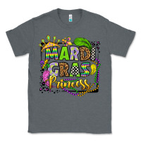 Charcoal Heather mardi gras princess Classic Tee - OliviaCreatesArt
