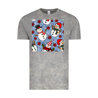 Cloud Rock christmas snowman seamless pattern Vintage Tee - BundleAndBundleShop
