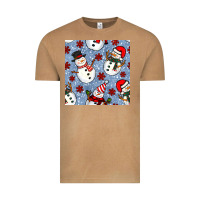 Vintage Camel christmas snowman seamless pattern Vintage Tee - BundleAndBundleShop