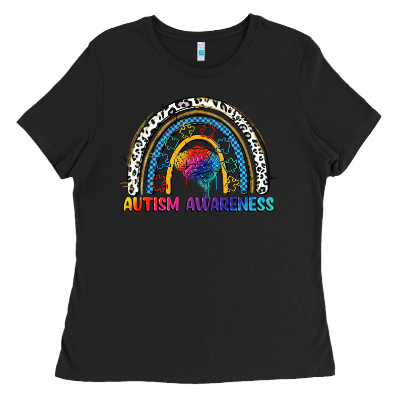Autism Awareness Rainbow Ladies Tee by FaDigitalArtStudio | Teevron