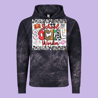 School Social Worker Vintage Hoodie Designed By Cowhidedigitalart
