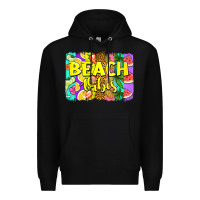 Black beach vibes summer brushstroke Premium Hoodie - Jasminsmagicworld