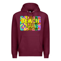 Burgundy beach vibes summer brushstroke Premium Hoodie - Jasminsmagicworld