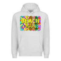 Dove Grey beach vibes summer brushstroke Premium Hoodie - Jasminsmagicworld