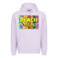 Lilac beach vibes summer brushstroke Premium Hoodie - Jasminsmagicworld