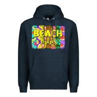 Navy beach vibes summer brushstroke Premium Hoodie - Jasminsmagicworld
