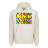 Oatmeal Heather beach vibes summer brushstroke Premium Hoodie - Jasminsmagicworld