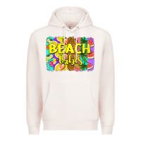 Pale Pink beach vibes summer brushstroke Premium Hoodie - Jasminsmagicworld