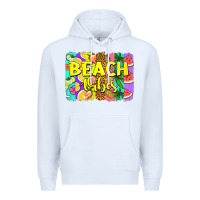 White beach vibes summer brushstroke Premium Hoodie - Jasminsmagicworld