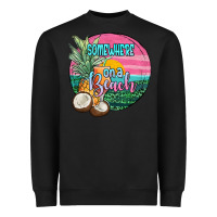 Black somewhere on a beach Heavyweight Sweatshirt - JahusDesignShop