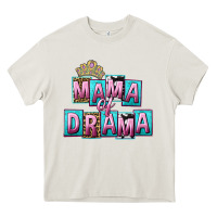 Cream Mama of Drama Mother's Day Heavy Core Tee - CowGirlArtShop