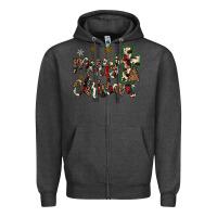 Charcoal Heather merry christmas Zipper Hoodie - JahusDesignShop