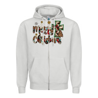 Dove Grey merry christmas Zipper Hoodie - JahusDesignShop