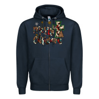 Navy merry christmas Zipper Hoodie - JahusDesignShop
