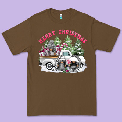 Merry Christmas Gnomies Premium Tee Designed By Fadigitalartstudio