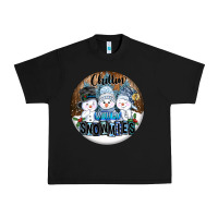Black Chillin With My Snowmies Urban Heavy Tee - FaDigitalArtStudio