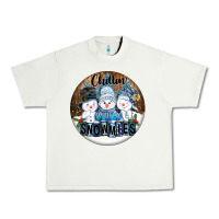 Pistachio Chillin With My Snowmies Urban Heavy Tee - FaDigitalArtStudio