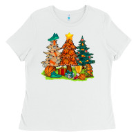 White christmas basketball trees bbs Ladies Tee - BundleAndBundleShop