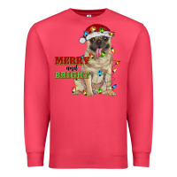 Cardinal merry and bright pug Premium Sweatshirt - RanaPortraitStore