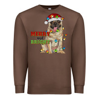 Chestnut merry and bright pug Premium Sweatshirt - RanaPortraitStore