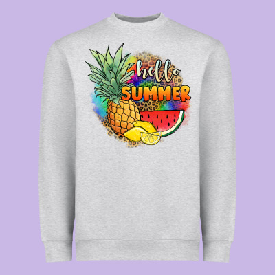 Hello Summer Pineapple Heavyweight Sweatshirt Designed By Jahusdesignshop